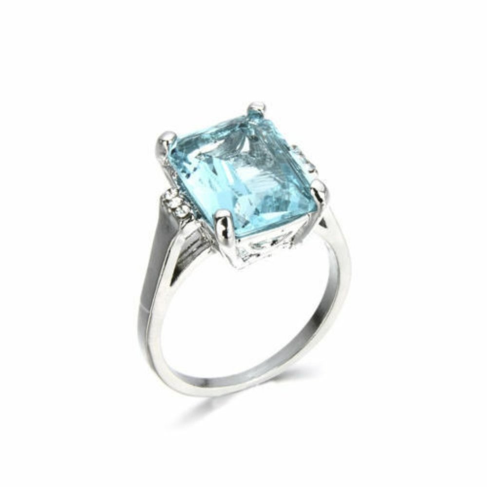Aquamarine Gemstone Ring Size 8